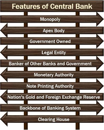 Features of Central Bank
