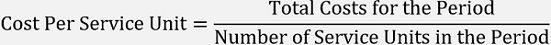 Cost Per Service Unit Formula