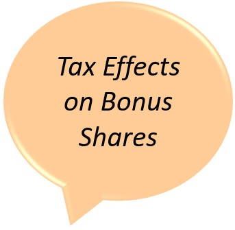 tax effect on bonus shares