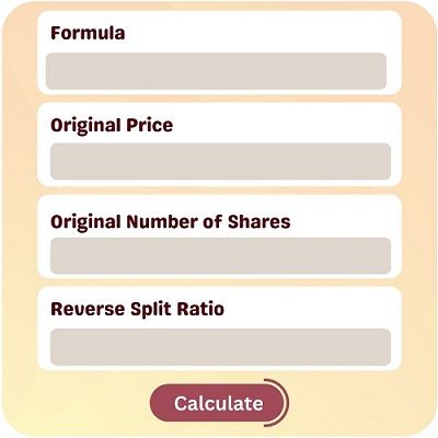 Reverse Stock Split Calculator